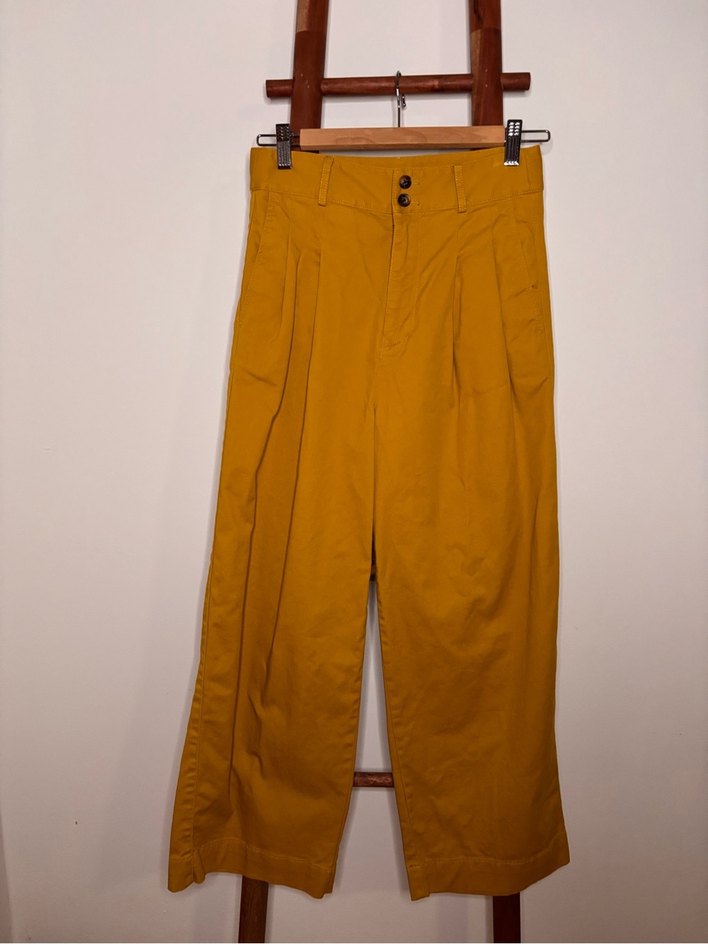 Madewell Wide Crop Pleated Womens Crop Pants